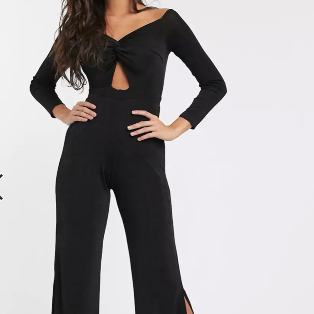 LIKE NEW Black Flare Leg Jumpsuit